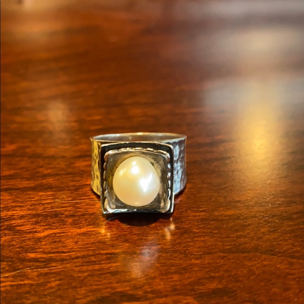 Silpada sterling silver and freshwater pearl ring - Picture 4 of 6
